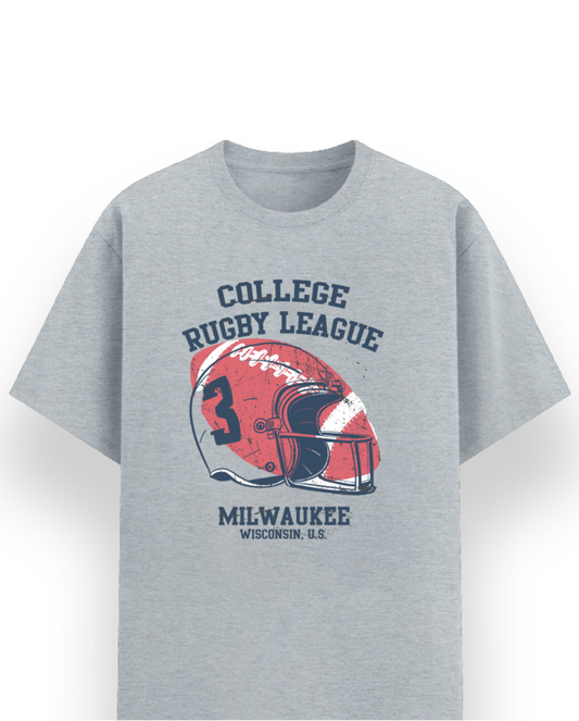 Unisex T-Shirt UB73 Grey Melange | College Rugby League